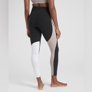 Athleta Elation Color Block Tight - Black and White XS